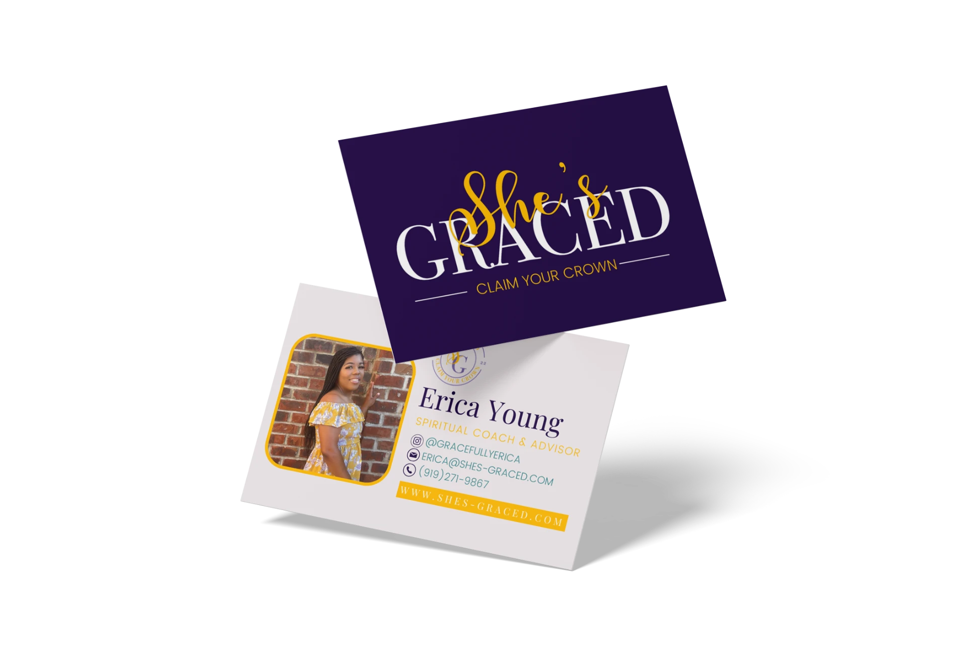 Original She’s Graced branded business card design